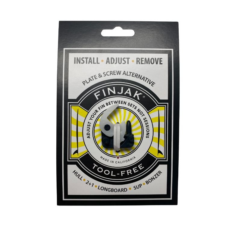 Pelican Finjak Longboard Single Fins No Screw & Plate Orca White Black Sand - Must-Have for Surfers