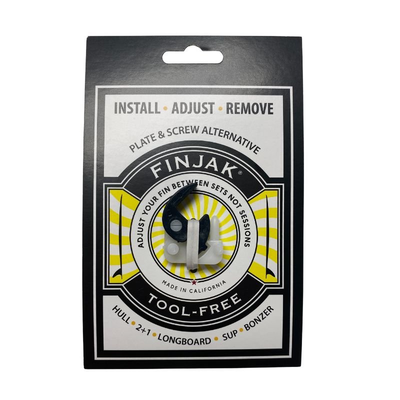 Pelican Finjak Longboard Single Fins No Screw & Plate Orca Black White Sand - Must-Have for Surfers