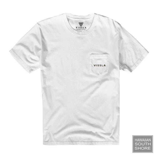Vissla T-Shirt Hideway PKT Mens Small-XLarge White -