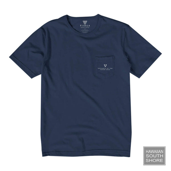 Vissla T-Shirt Elevation Pocket Mens Small-XLarge Dark Denim