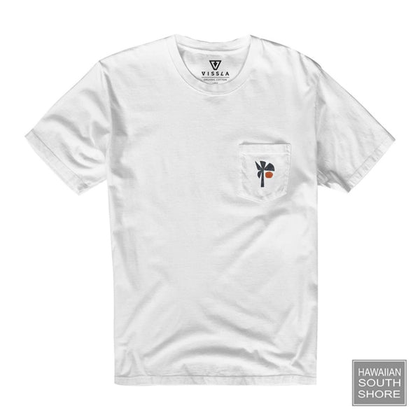 Vissla T-Shirt The Ecology Center Pocket Mens Small-XLarge White
