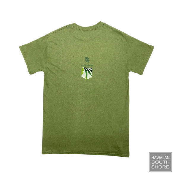 Aloha Days T-Shirt Monstera Medium-XLarge Green - CLOTHING