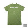 Aloha Days T-Shirt RETRO PALM POCKET Small-XLarge Olive -