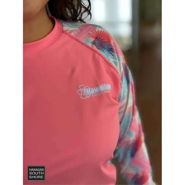 Hawaiian Original TEE Kids RASH FLOWER Pink - Clothing | Hawaiian South Shore
