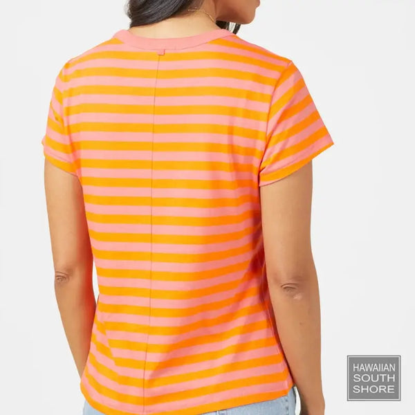 OUTERKNOWN/T-Shirt/WOMEN&#39;S/XSmall-Medium/Bright Coral Stripe