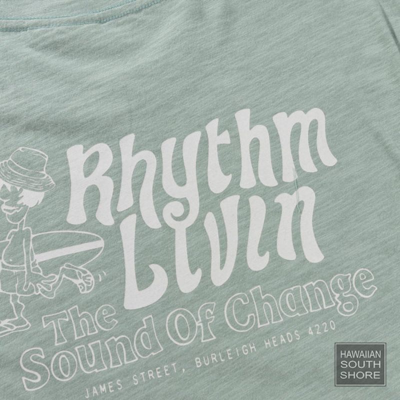 RHYTHM T-Shirt Livin Slub (Small - Large) Seafoam