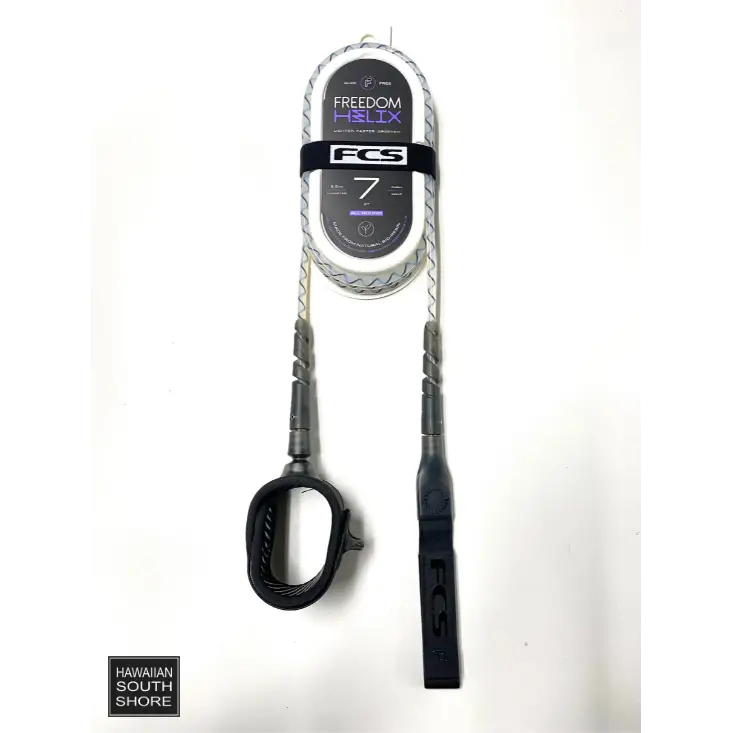 FCS HELIX All-Round 7' x 1/4" Leash Natural - Surf Accessory | Hawaiian South Shore