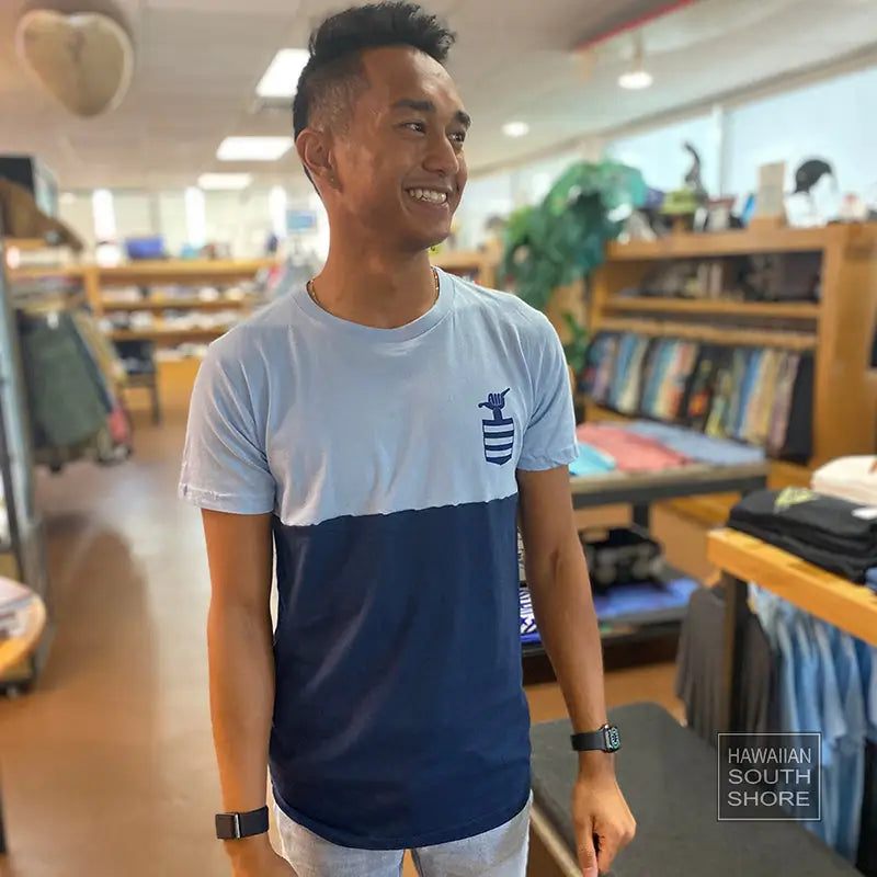 Aloha Days SHAKA Tshirt Light Blue-SHOP CLOTHING-ALOHA DAYS-[SURFBOARDS HAWAII SURF SHOP]-HawaiianSouthShore