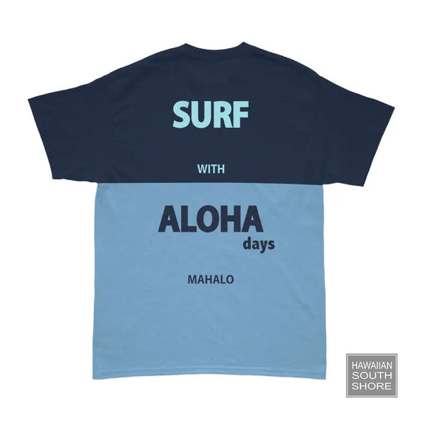 ALOHA DAYS TEE SHAKA NAVY SML-SHOP SURF ACC.-[SURFBOARDS HAWAII SURF SHOP]-HawaiianSouthShore