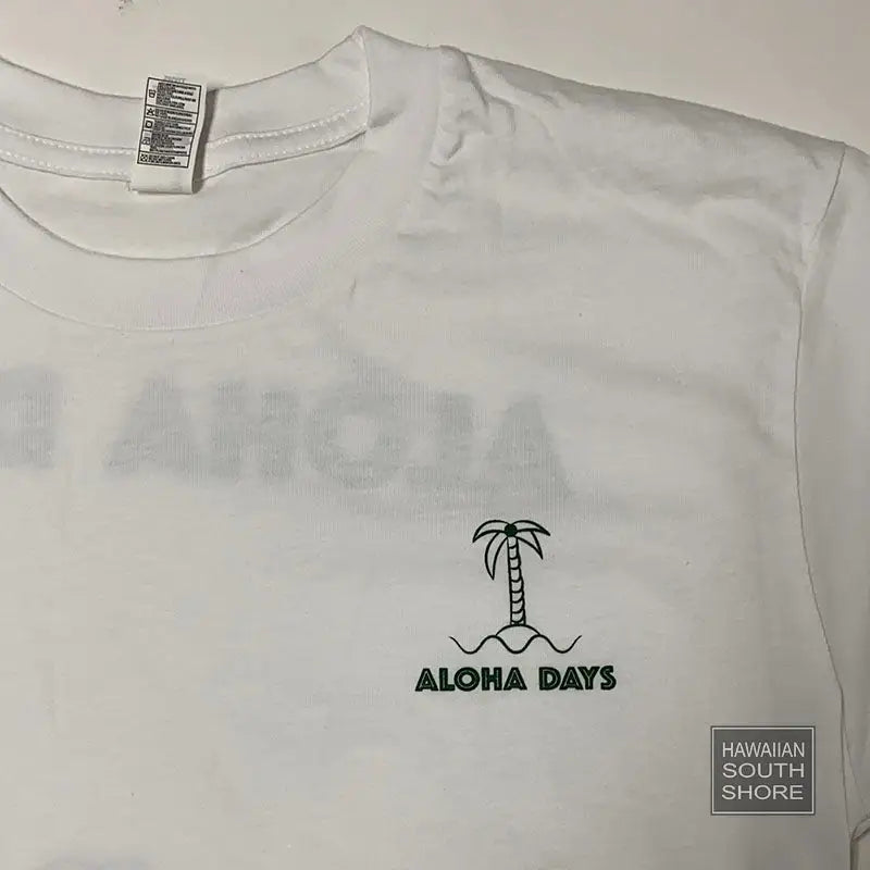 Aloha Days HIBISCUS Tshirt Pocket White-SHOP CLOTHING-ALOHA DAYS-[SURFBOARDS HAWAII SURF SHOP]-HawaiianSouthShore