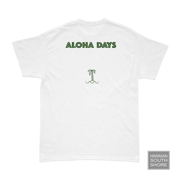 Aloha Days Retro Palm Tshirt White-SHOP CLOTHING-ALOHA DAYS-[SURFBOARDS HAWAII SURF SHOP]-HawaiianSouthShore