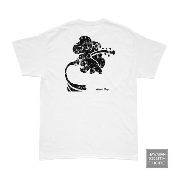 Aloha Days T-Shirt HIBISCUS Small-XLarge White Color -