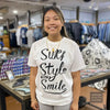 Aloha Days Smile Unisex Tshirt White-SHOP CLOTHING-ALOHA DAYS-[SURFBOARDS HAWAII SURF SHOP]-HawaiianSouthShore