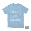 Aloha Days Surf & Aloha Tshirt Light Blue-CLOTHING/BAG-HawaiianSouthShore-[SURFBORDS HAWAII SURF SHOP]-HawaiianSouthShore