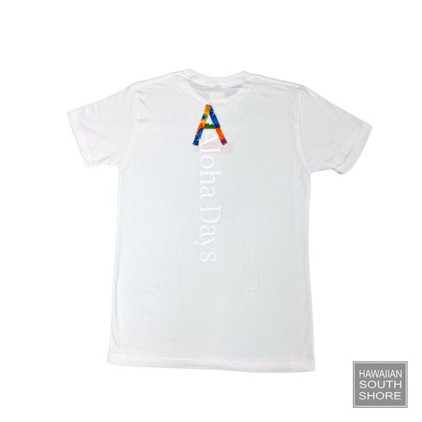 Aloha Days T-Shirt Ltd. BOX ALOHA Small-XLarge White Color
