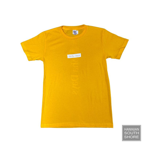 Aloha Days T-Shirt LTD. BOX ALOHA Small-XLarge Gold White Color