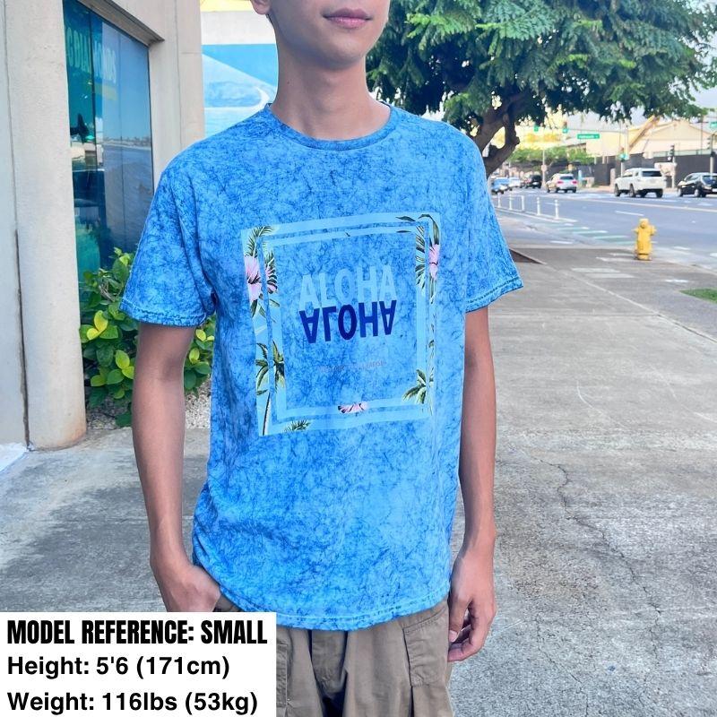 Aloha Days T-Shirt FLOWER SQUARE LTD. Made in Hawaii (Small-XLarge) Blue