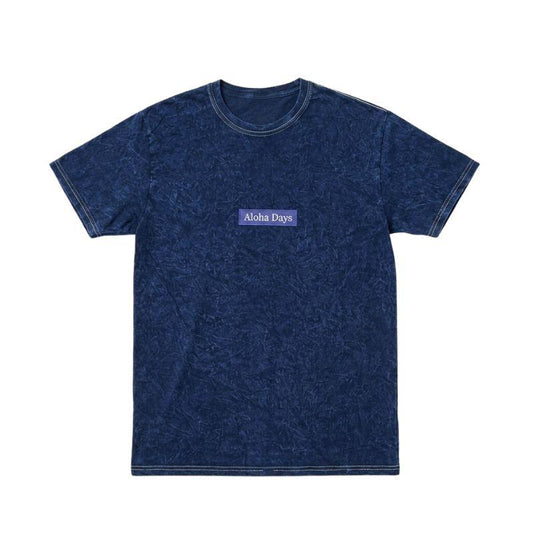Aloha Days T-Shirt BOX LOGO 3 Ltd. Made in Hawaii (Small - XLarge) Navy