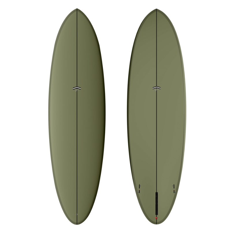 CJ Nelson OUTLIER X 2+1 Fin Thunderbolt Red - 6'6 V42.82 - Army