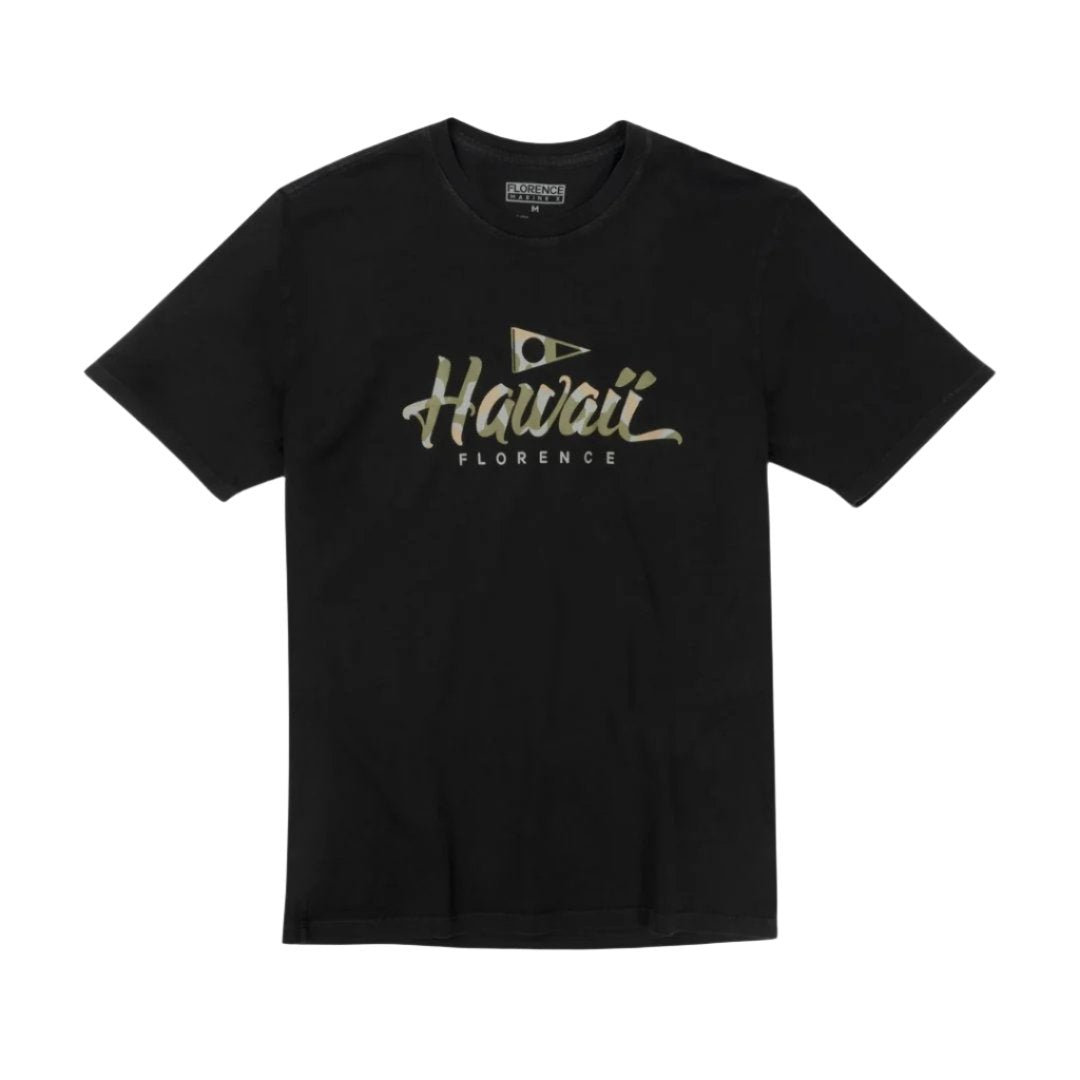 Shop FLORENCE MARINE X Island Script Black T-Shirt | Hawaii