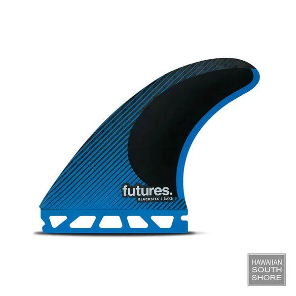 FUTURES/R6/3 Fins/Blackstix/Medium/Blue/Rake Template