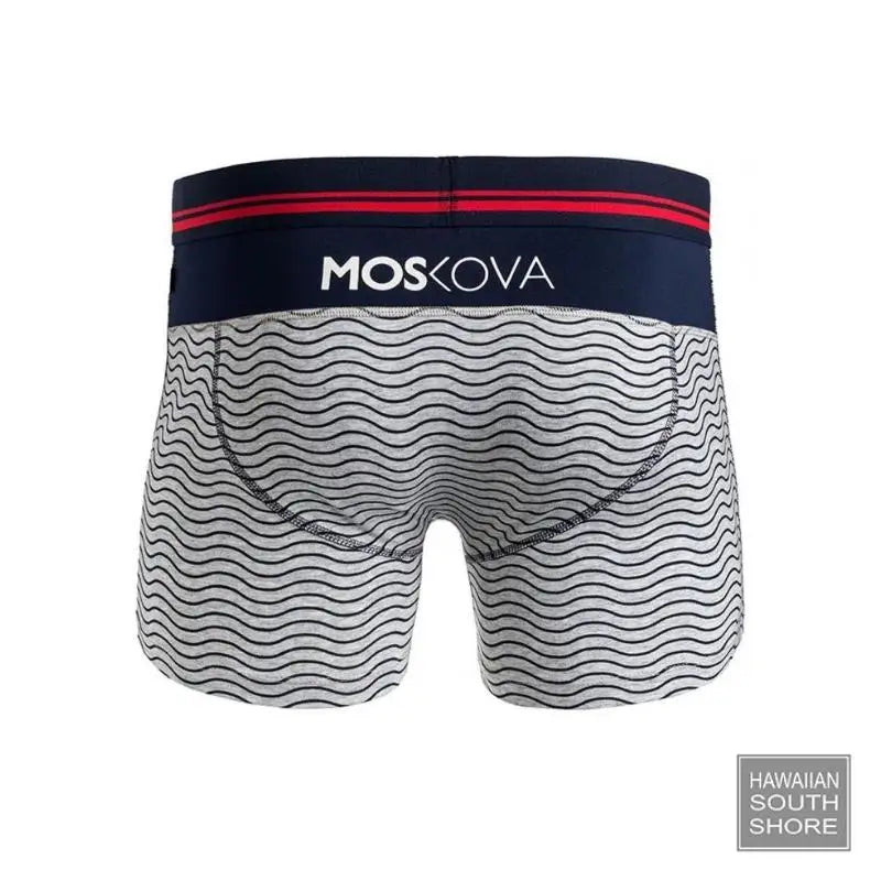 MOSKOVA BOXER Cotton Grey M Stripe - M - CLOTHING