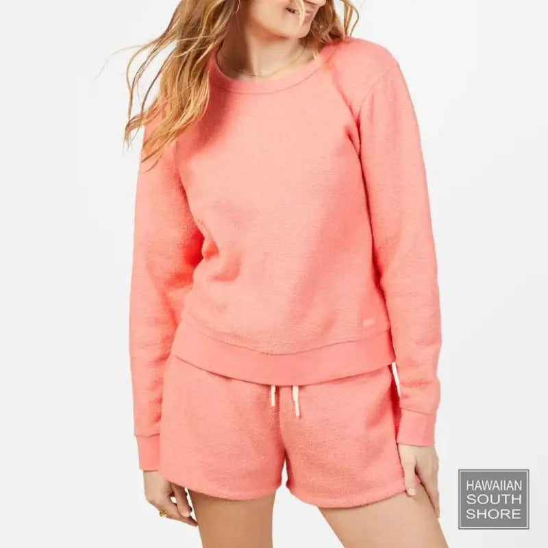 Outerknown Women's Hightide Crew Bright Coral