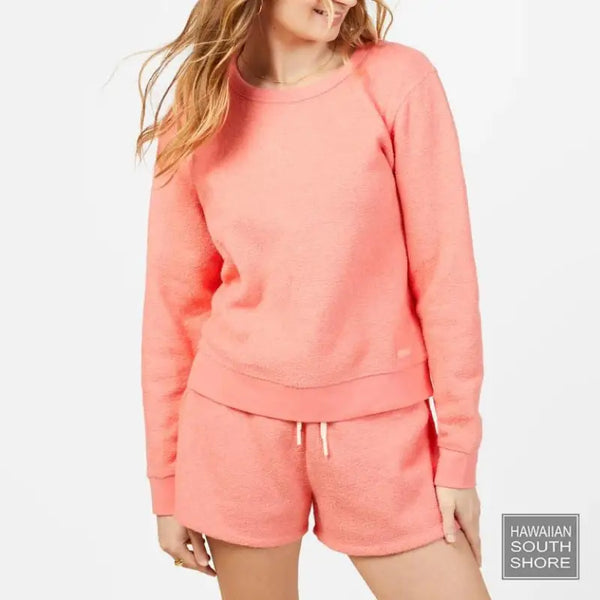 Outerknown Women&#39;s Hightide Crew Bright Coral