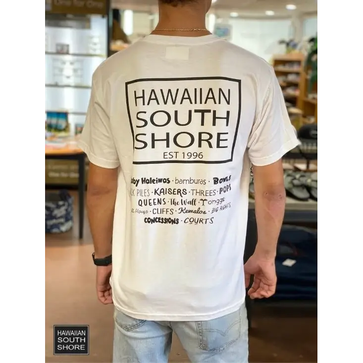 Hawaiian South Shore Original Tee SURFPOINT White - Apparel | Shop at Hawaiian South Shore