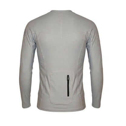 HawaiianSouthShore Fitted Rashguard With Pocket (Small-XXLarge) Longsleeves Grey