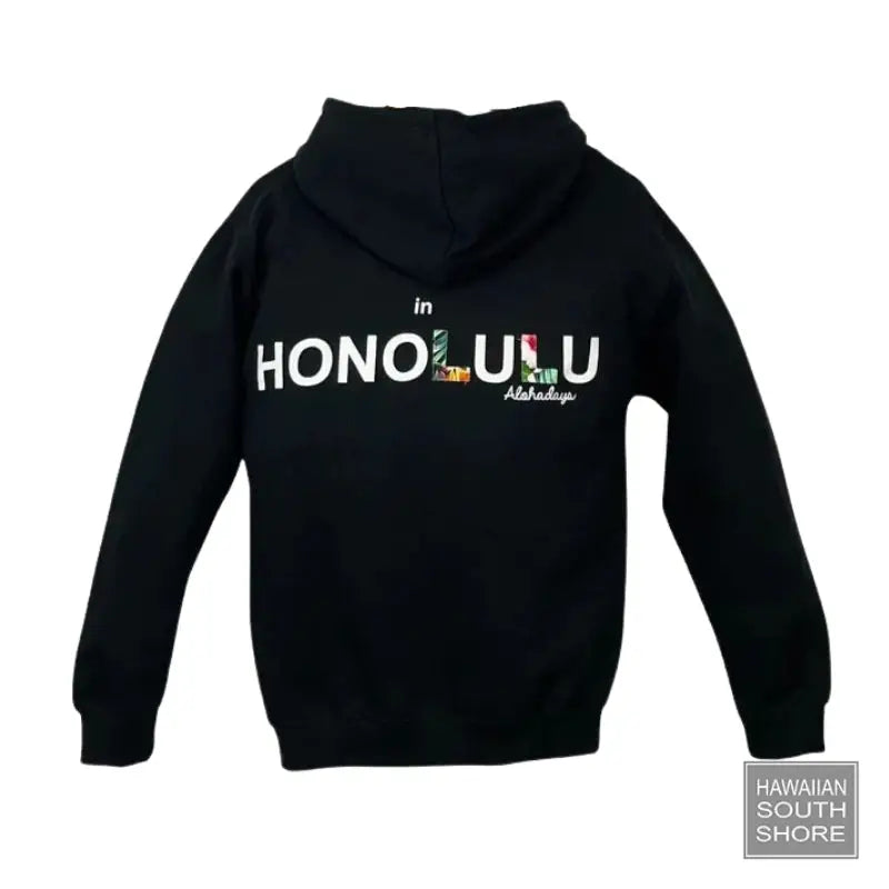 Aloha Days Hoodie Surf Honolulu Made in Hawaii Small-XXLarge Black White Shop and Clothing Boutique