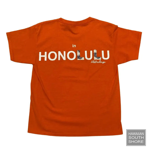 Aloha Days/Tshirt/Surfin/Kids/Medium-XLarge/Orange