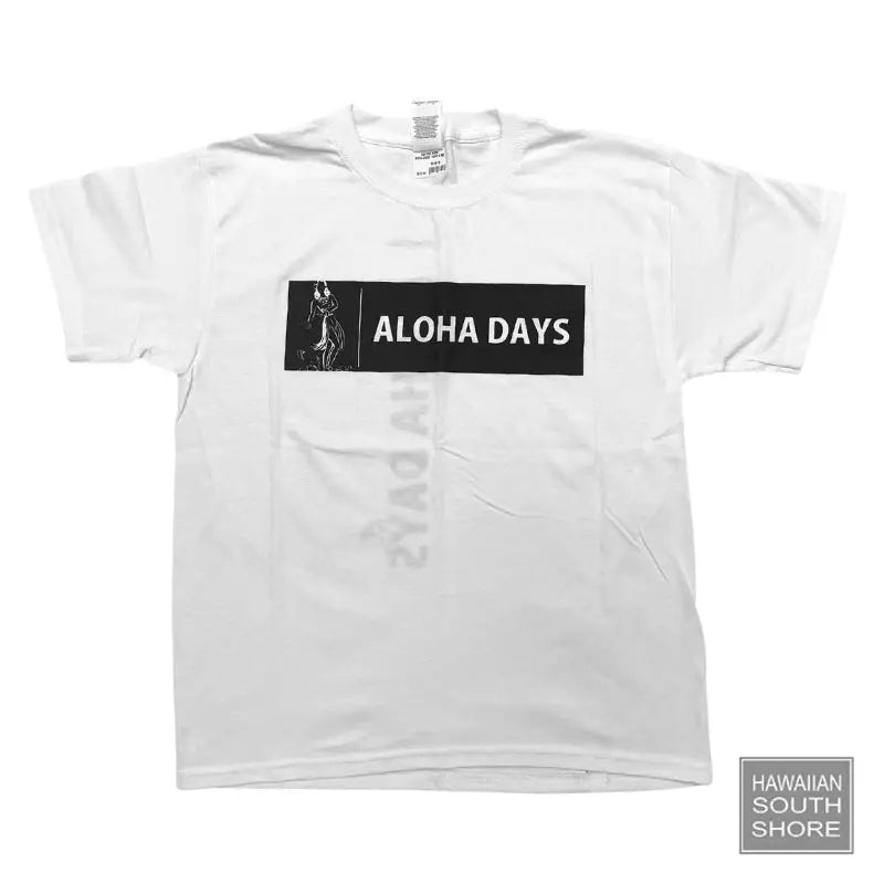 Aloha Days/Tshirt/Box Logo 2/Kids/Small-XLarge/Navy