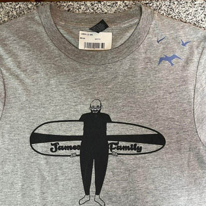 Close up look on the James Surfer Design T-Shirt