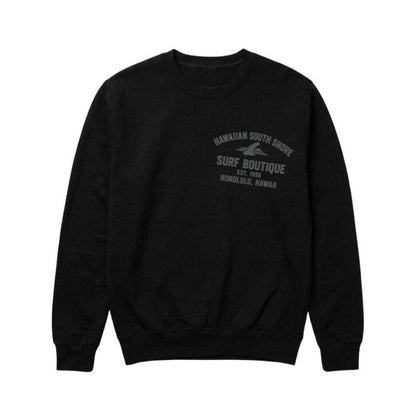 HawaiianSouthShore Sweater Crew Fin (Small-2XLarge) Black