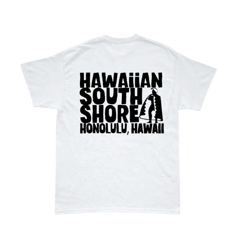 HawaiianSouthShore Tシャツ カメハメハ2世 (S-XL) ホワイト