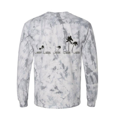 HawaiianSouthShore Long Sleeves T-Shirt Car & Palm Made in Hawaii (Small-XLarge) White