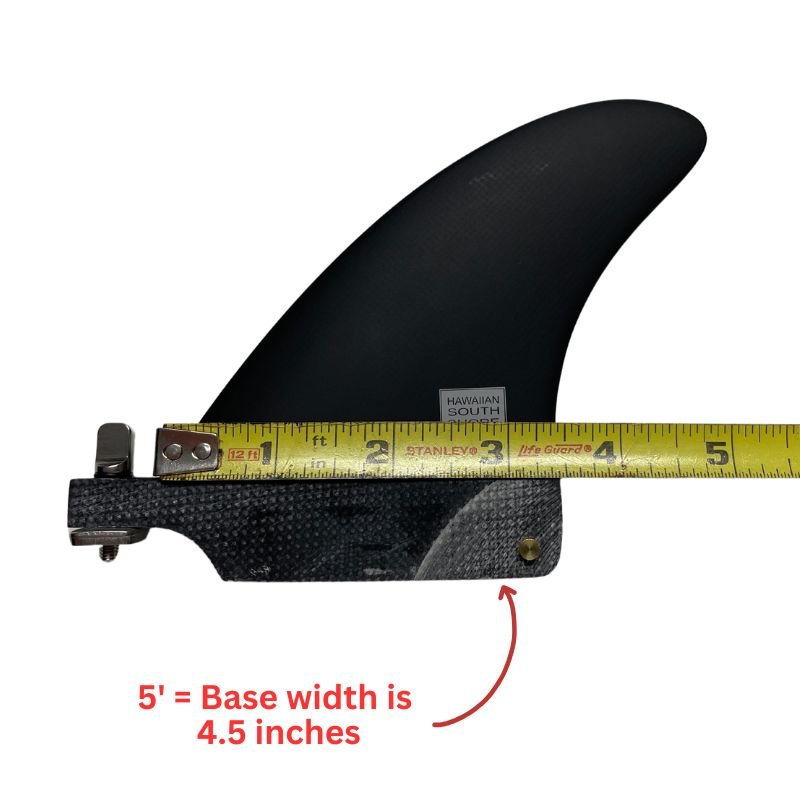 HawaiianSouthShore The Driver Fin Surf Supply 5'/5'5 Black - Must-Have for Surfers
