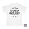 HwnSouthShore Tee LOGO White Unisex shop at Hawaiian South Shore