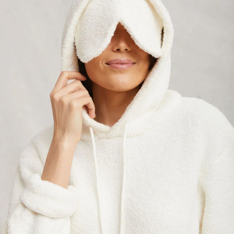 Shop Kashwere Hoodies Unisex Sleep Mask Creme - Hawaii