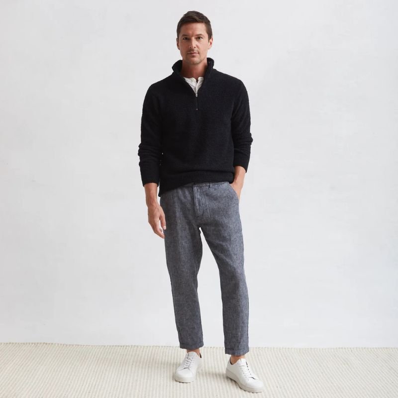 Shop Kashwere 1/2 Zip Mens Black - Hawaii