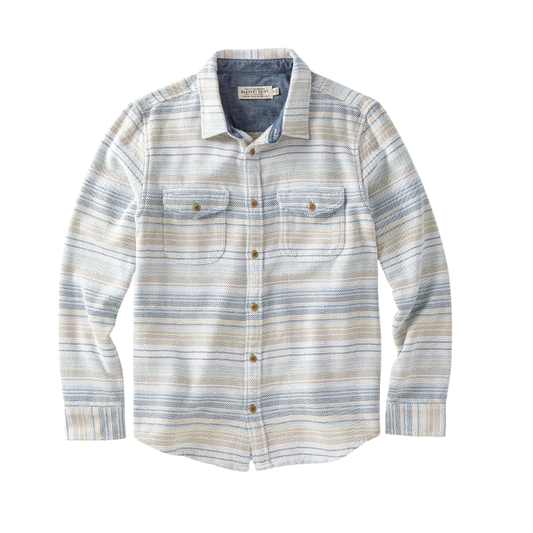 Outerknown SHIRT (Small) Seabreeze Mojave Stripe
