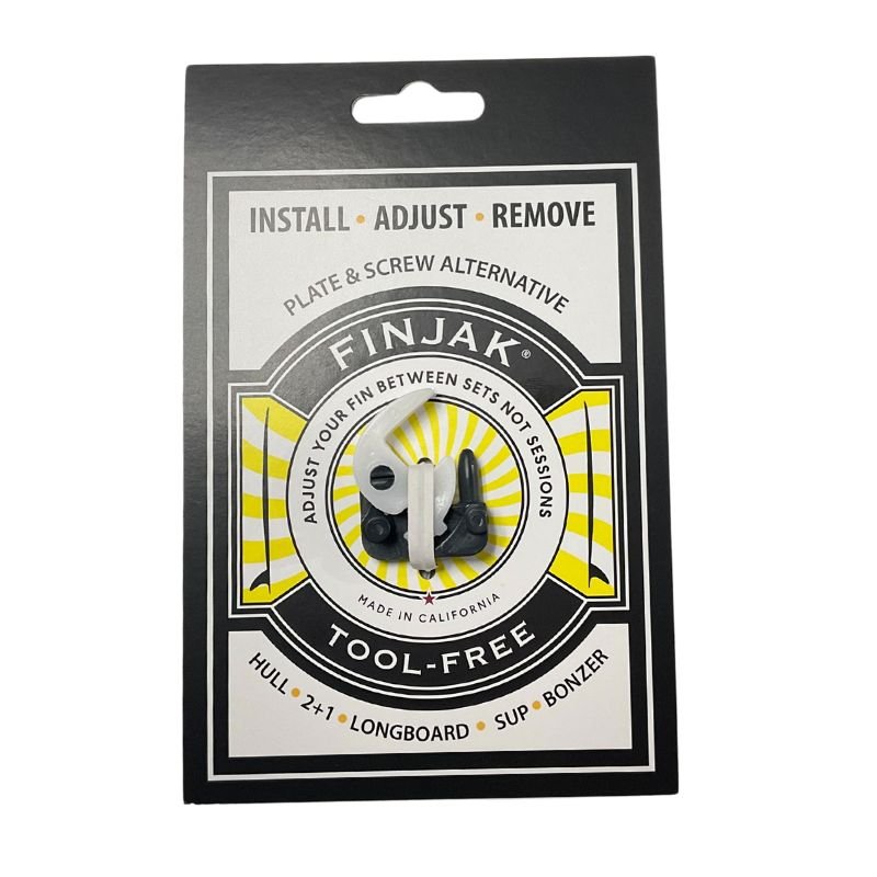 Pelican Finjak Longboard Single Fins No Screw & Plate Orca White & Black - Must-Have for Surfers
