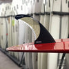 Randy Rarick HSP Black Tip Fin-Longboard fin, longboard center fin, futures longboard center fin