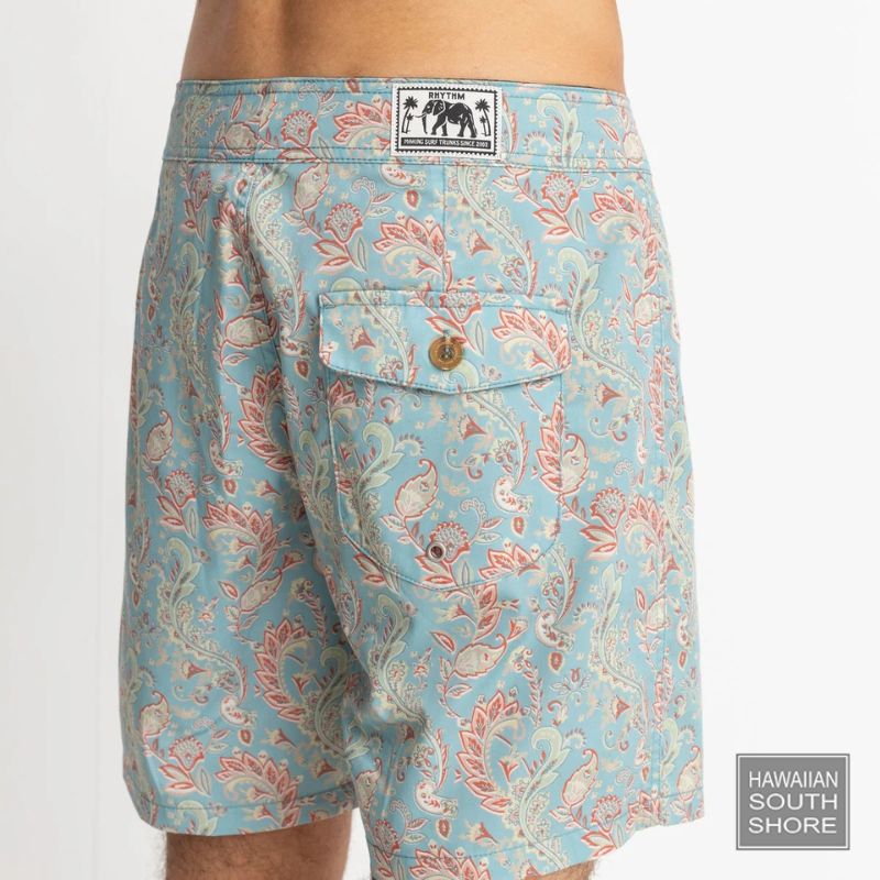 Rhythm Paisley Boardshorts Slate - Beach Shorts 28-34 | Hawaii