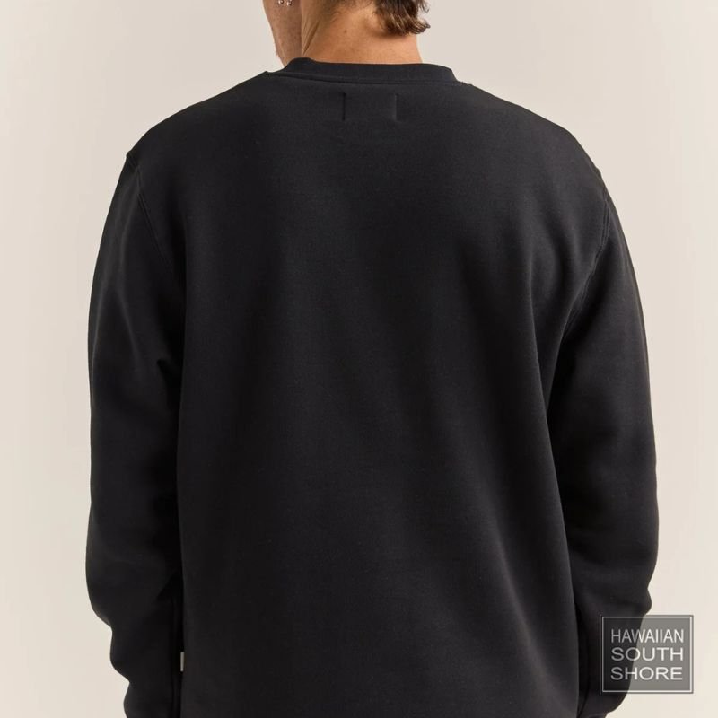 Rhythm Brand Crew Fleece Sweater Black XS-XL - Surf Style | Hawaii