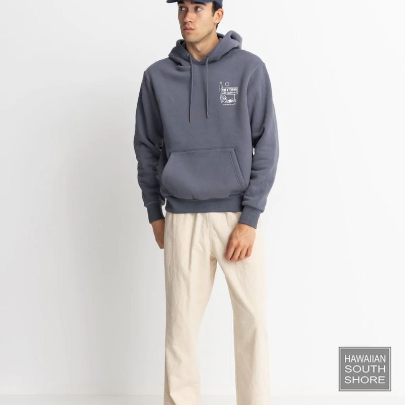 RHYTHM Hood Fleece Lull (SmallMedium) Navy Hawaii