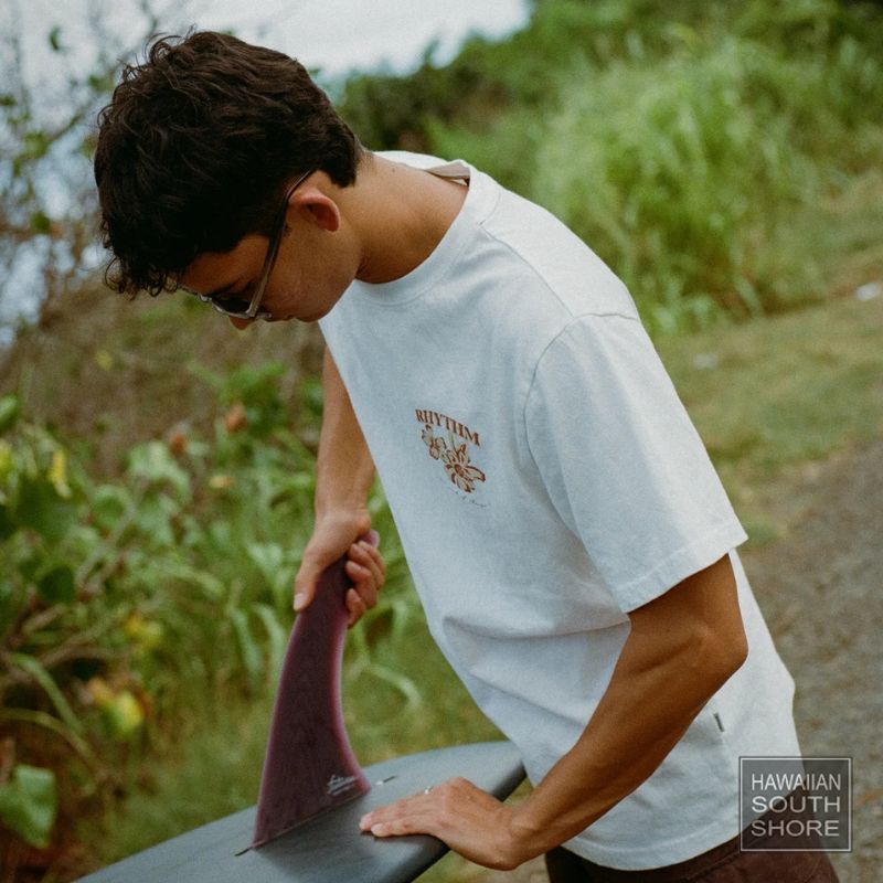 Rhythm Postcard Vintage T-Shirt White - Relaxed Fit Tee | Hawaii
