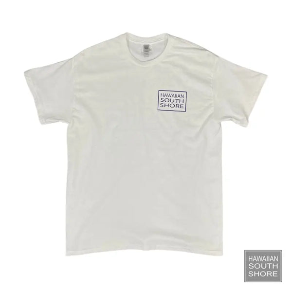 HWNSS Tee Surfpoint White/Navy Shop at Hawaiian South Shore Surf Shop