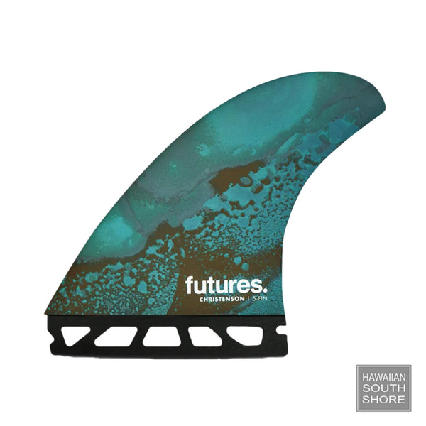 FUTURES Christenson 5-Fin Honeycomb Large Blue Brown